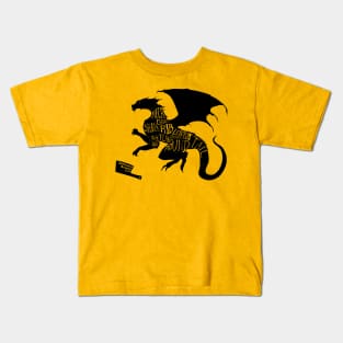 Adventurous Butchery Cuts - Fantasy Dragon Craft Butchery Diagram Kids T-Shirt